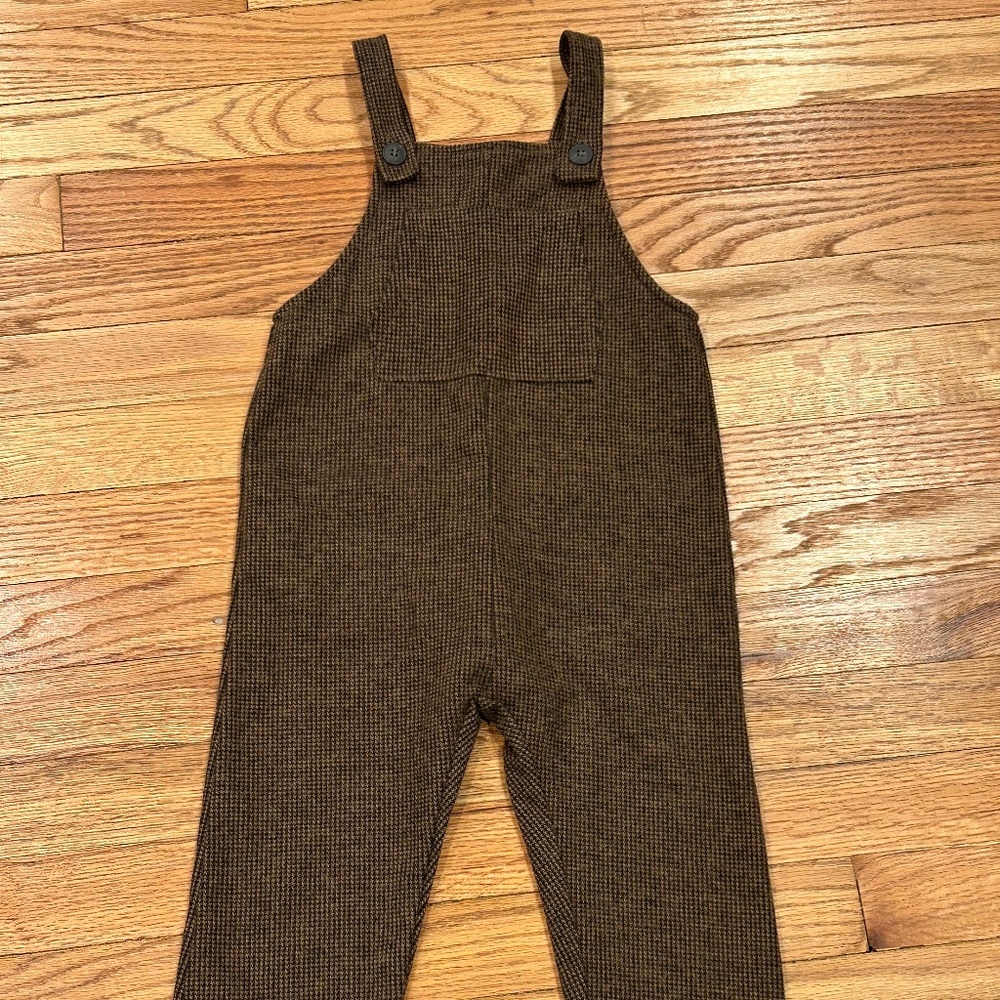 Zara Houndstooth Brown Jumpsuit size 2-3 Yr
